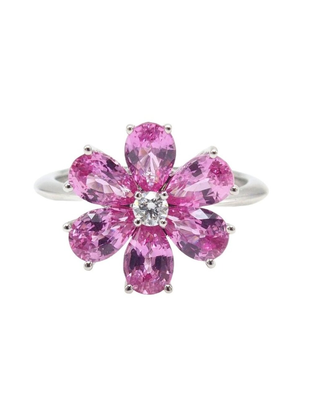 Harry Winston Forget Me Not Pink Sapphire Diamond Ring
